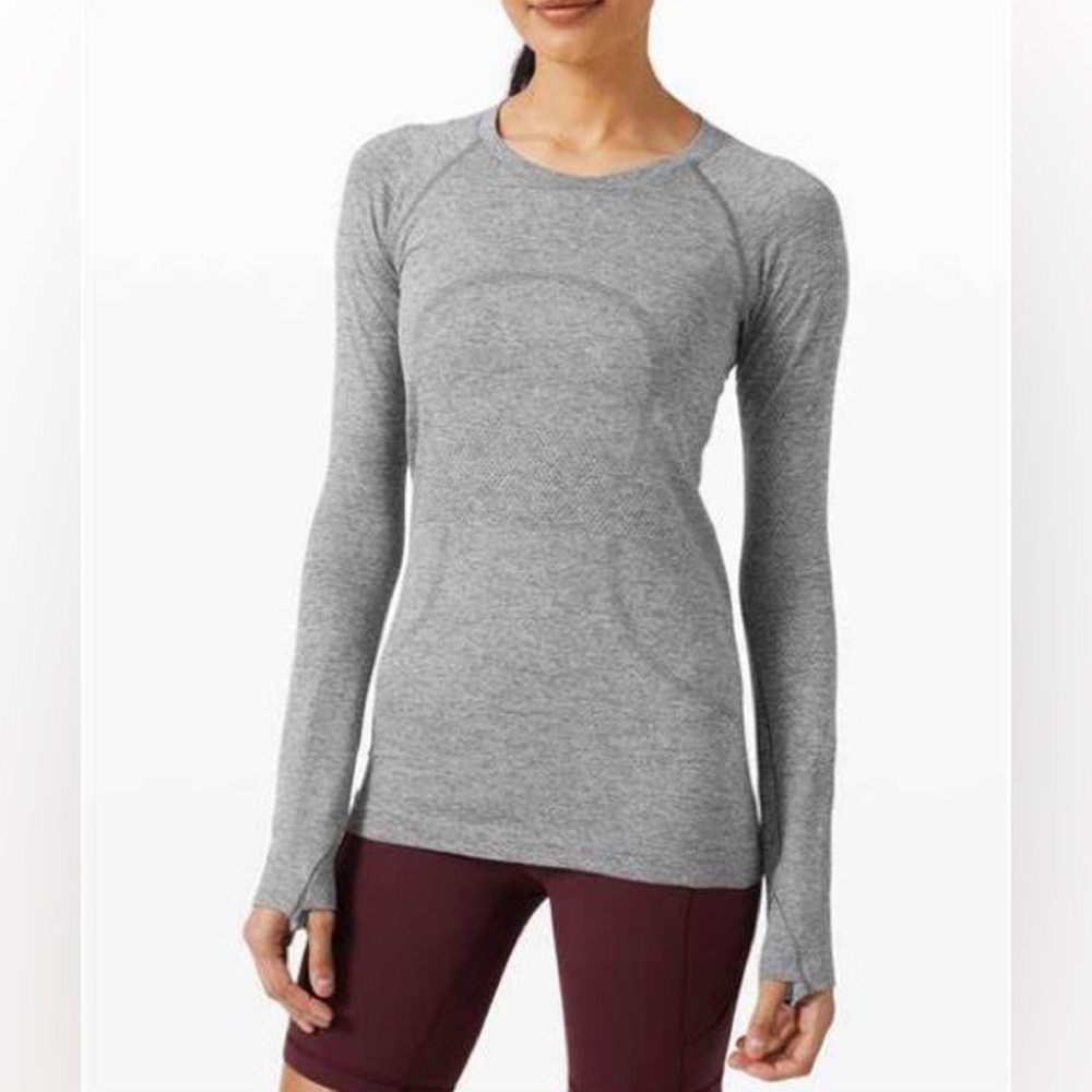 Long sleeve grey lululemon swiftly tech